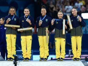 Bronze por equipes da ginástica é primeira medalha olímpica do Brasil na prova. Uma conquista inédita e há muito tempo aguardada.