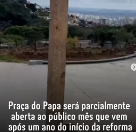 Praça do Papa será parcialmente reaberta após mais de um ano em reforma
